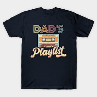 Dad's Playlist Vintage Retro Cassette Music T-Shirt